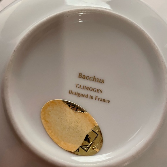 2Bacchus T. Limoges Porcelain Covered Trinket Dish & oval serving platter France - Picture 4 of 9